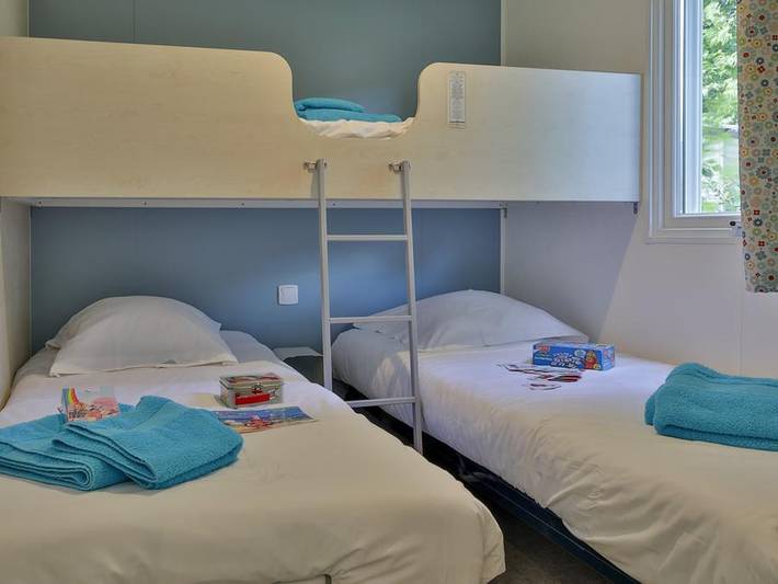 Camping Port de Plaisance  - Mobilheim 5 personen - Premium | 2 Zi. | 5 Pers. | Erhöhte Terrasse | Tv in Clohars-Fouesnant, Quimper und Umgebung