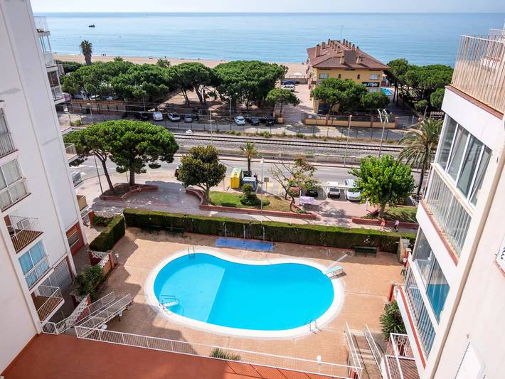 Vakantieappartement voor 3 personen, met zwembad en terras, met huisdier in Malgrat de Mar