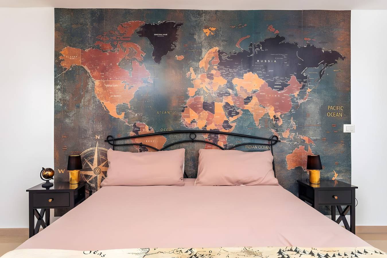 Habitación 'Il Mappamondo - Ensuite' con Wi-Fi y aire acondicionado in Catania, Provincia de Catania