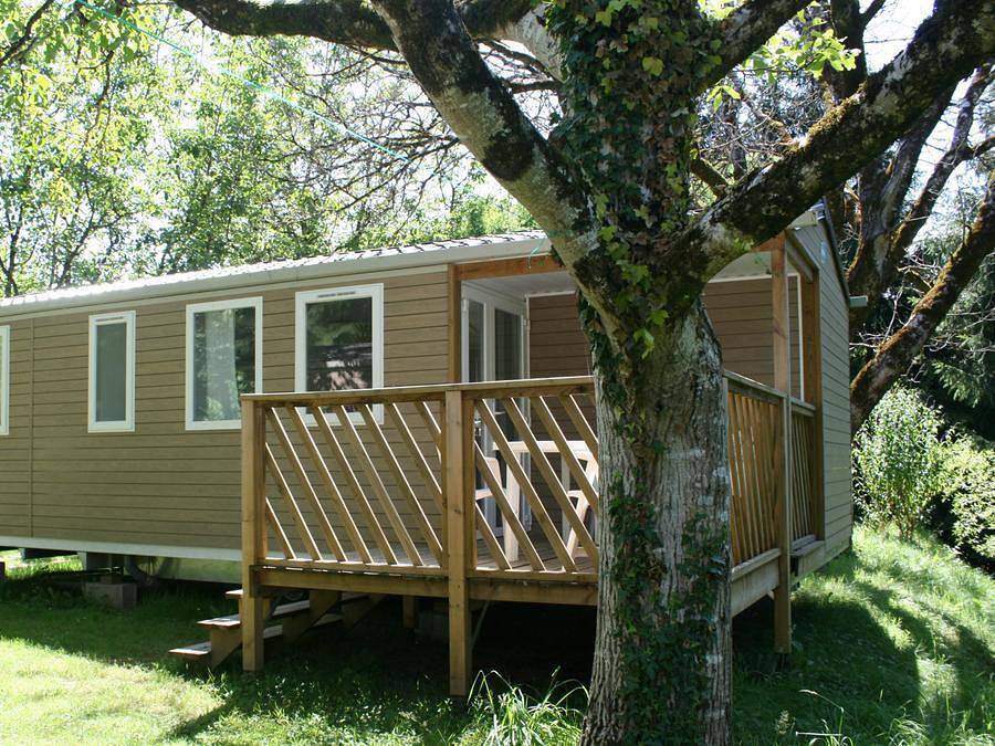 Camping Au Soleil d'Oc - Mobilhome 6 personas - Cottage Loggia 3 Dormitorios in Monceaux-sur-Dordogne, Región de Tulle