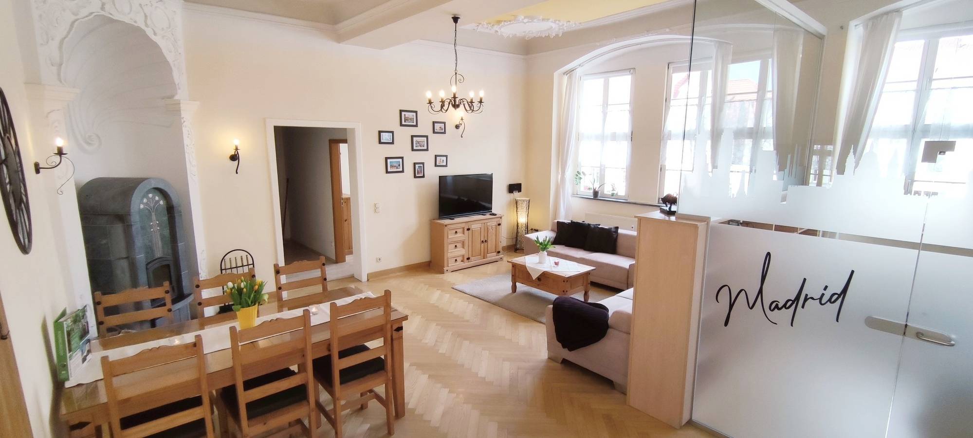 Apartamento de férias inteiro, Apartment Madrid (Garten & Pool als Extra möglich) barrierefrei in Muhlhausen, Unstrut-Hainich
