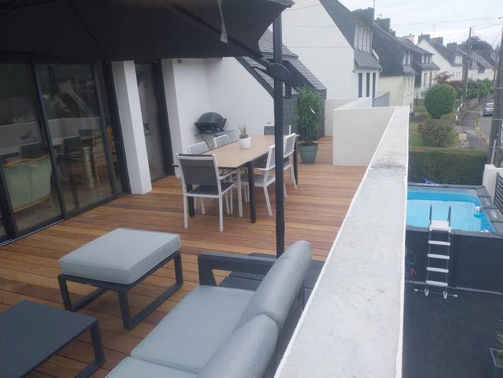 Location de vacances pour 8 personnes, avec jardin et sauna ainsi que bassin pour enfant et piscine à Ergué-Gabéric - 2