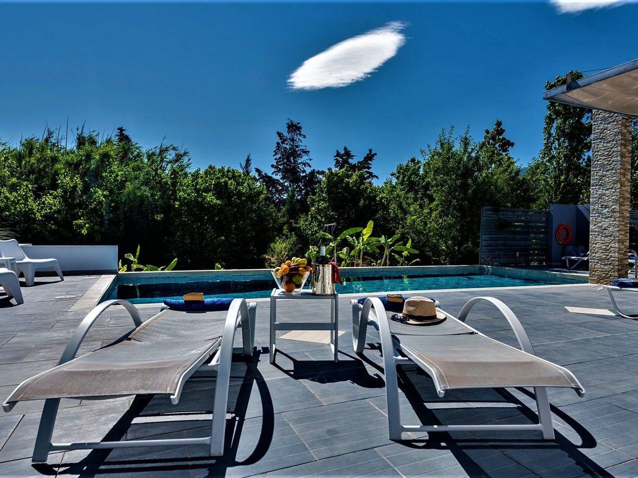 Villa "Xenos" mit Blick auf das Wasser in Tigaki, Kos