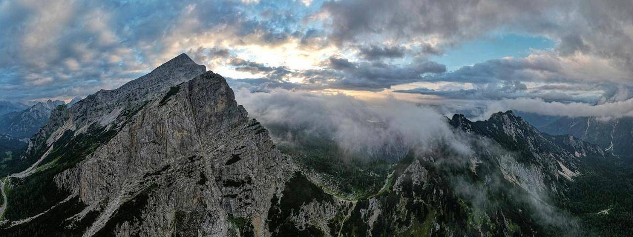 Erjavčeva mountain hut at Vršič pass in Kranjska Gora, Triglav Nationalpark