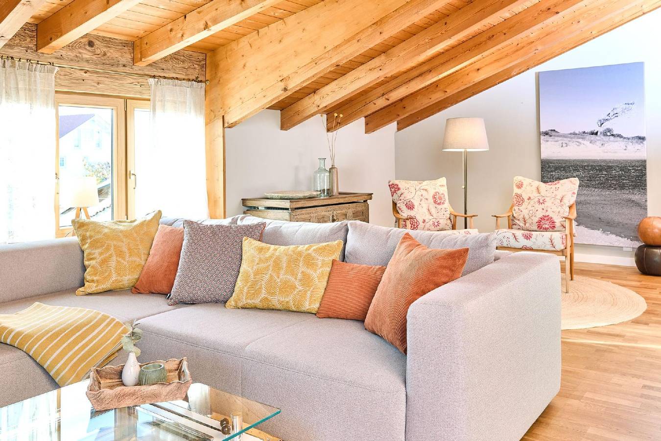 Ganze Ferienwohnung, Ferienloft im modernen Cottage-Stil am Chiemsee in Übersee, Chiemgauer Alpen