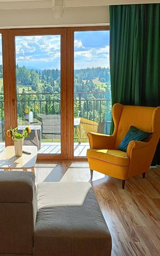 Apartament wakacyjny dla 5 osób, z widok i balkon w Gliczarów Górny