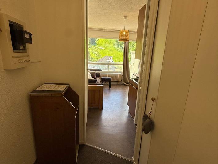 Ganze Wohnung, Studio-Kabine 24m² direkt an der Piste mit Balkon in Prapoutel, Les Adrets
