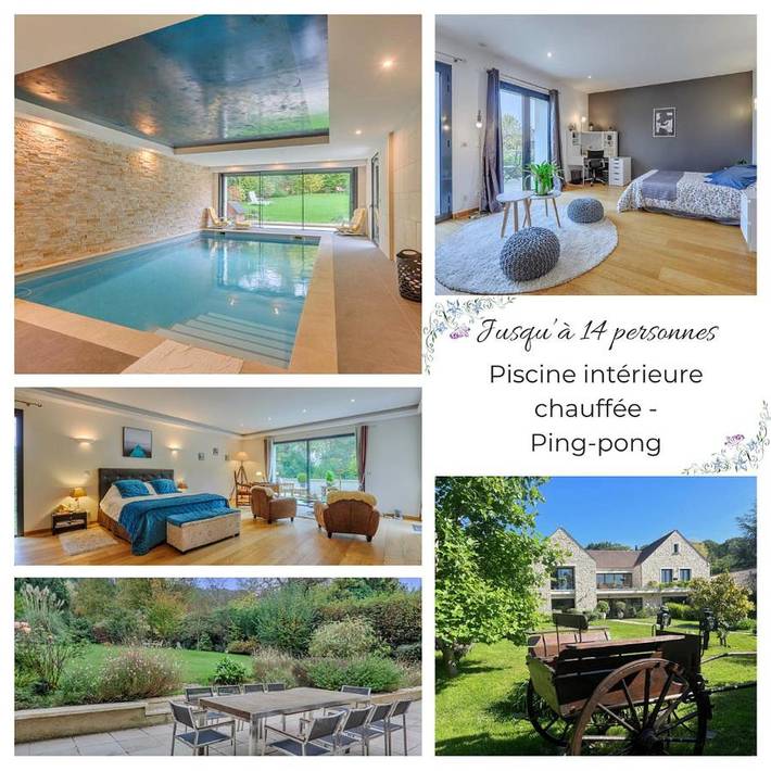 Villa pour 14 personnes, avec jardin et balcon ainsi que vue et piscine dans Yvelines