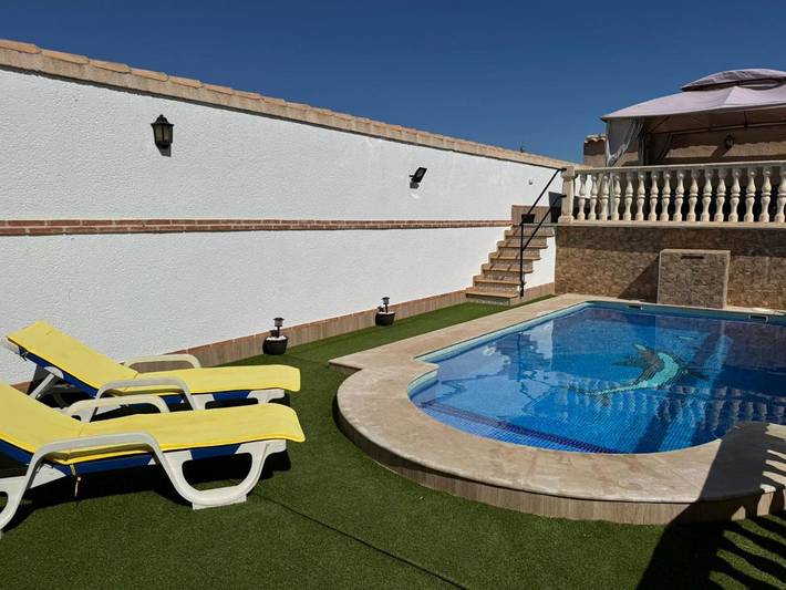 Casa rural para 9 personas, con terraza además de vistas y piscina en Campo de Calatrava - 4