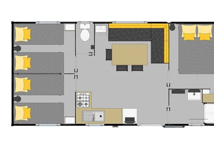 Camping Harrobia - Mobilhome 7 personnes - Mobile-home 3 chambres, 6/7 personnes, 31m² in Bidart, Région de Bayonne