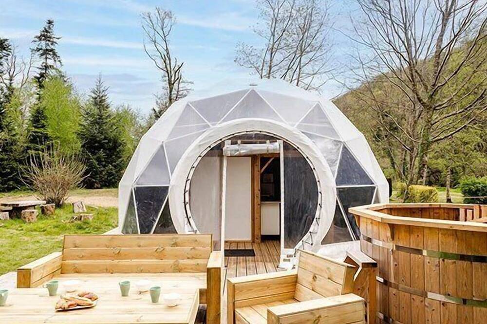 Zecamping 3* piscine chauffée animaux acceptés locatif 5 pers in Huelgoat, Châteaulin und Umgebung