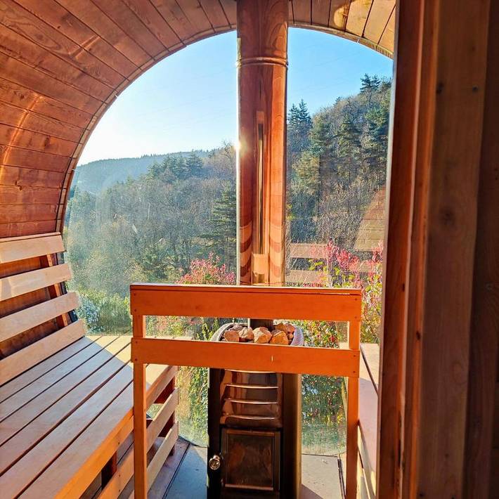Maison de vacances pour 8 personnes, avec Terrasse et Jardin ainsi que Sauna et Vue à Saint-Prix