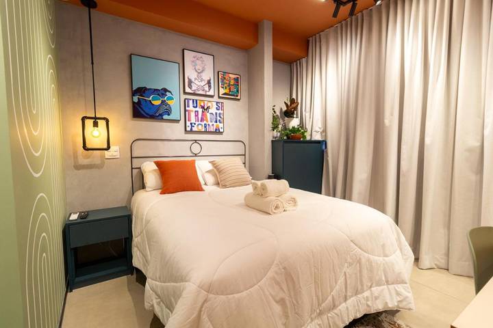 Casa de férias para 2 pessoas, com jardim e vista em São Paulo