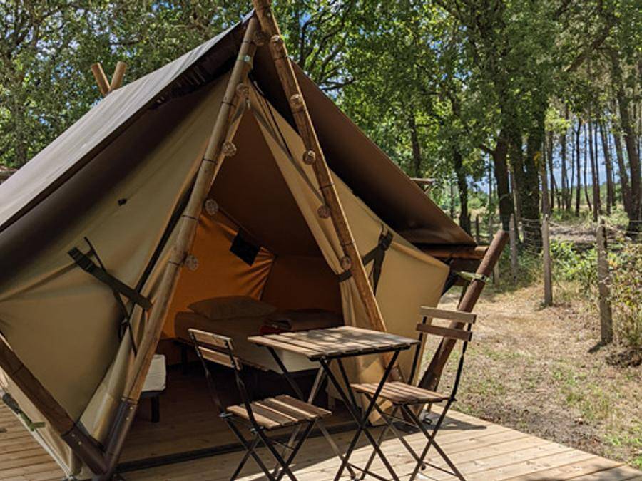 Camping Laha - Safarizelt 2 personen - Moorea (Ohne Sanitäranlagen und Küche) Haustiere nicht erlaubt in Lesperon, Landes