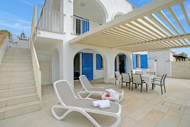 Casa vacanza per 6 persone, con Vista oceano e Terrazza nonché Piscina per bambini a Marina di Pescoluse