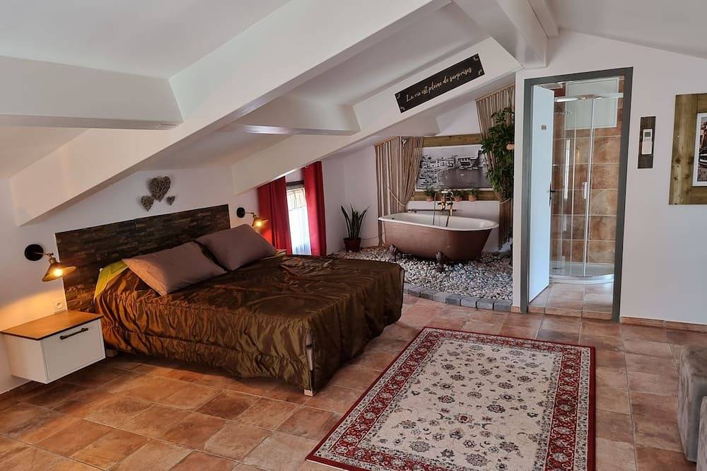 House T3 *****, typical and quiet area, patio sea view, air conditioning, parking and wifi in La Côte Vermeille, Collioure