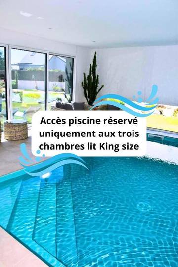 Cottage pour 4 personnes, avec piscine et jardin à Riantec