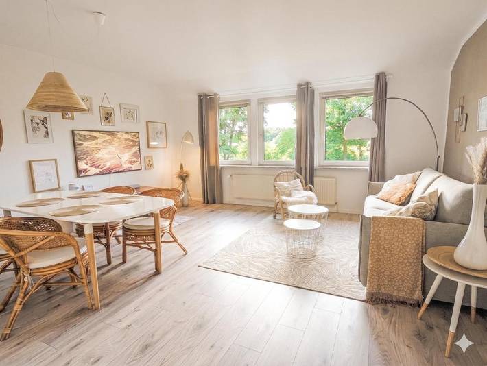Ferienwohnung für 4 Personen, mit Garten und Ausblick in Rosengarten