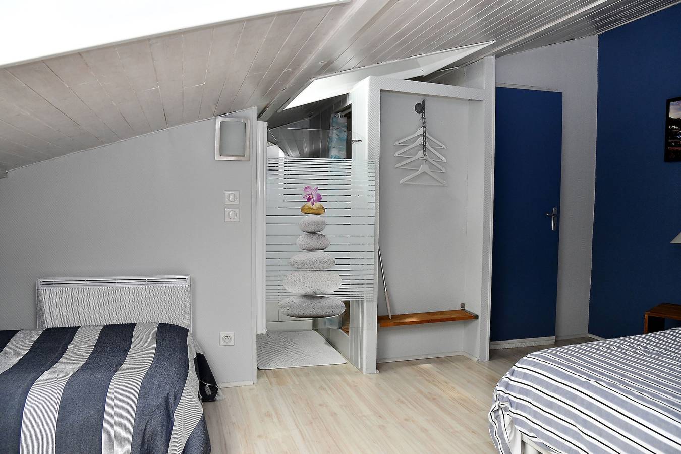 Gästezimmer „Chambre du haut“ mit Gemeinschaftspool, Wlan und Klimaanlage in Mios, Arcachon und Umgebung
