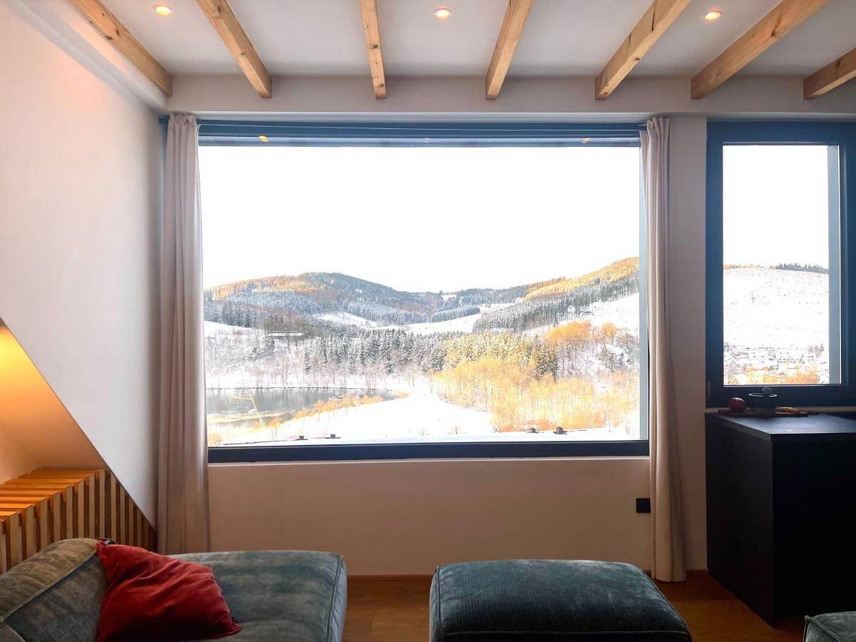 Ganze Wohnung, Moderne Atelierwohnung, Blick auf See und Skigebiet in Niedersfeld, die Mittelgebirge