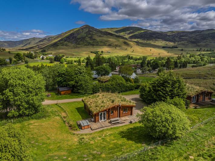 Log cabin for 4 people, with sauna in Glenshee