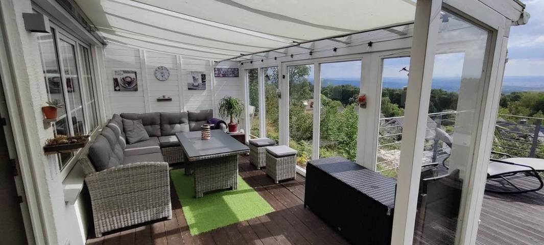 Ferienwohnung für 4 Personen, mit Balkon und Terrasse sowie Garten und Ausblick in Stromberg - 4