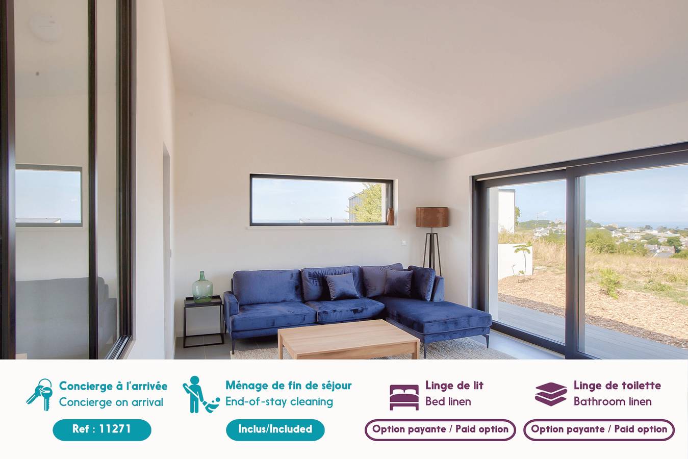 Villa neuve avec piscine vue sur mer pour 9 in Pléneuf-Val-André, Côte de Goëlo