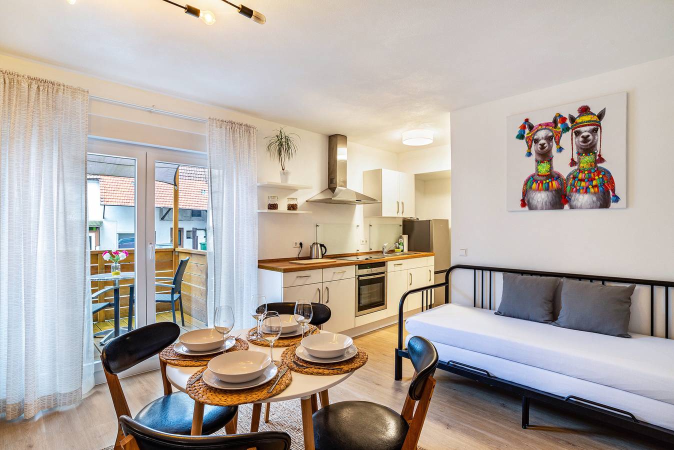 Monolocale intero, Aposto Appartamento 1 con terrazza privata e Wi-Fi in Oberderdingen, Kraichgau