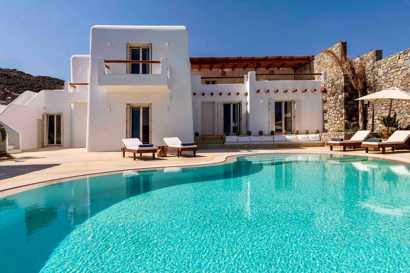 Villa 'The Blue Diamond' with Sea View, Wi-Fi and Air Conditioning in Mykonos