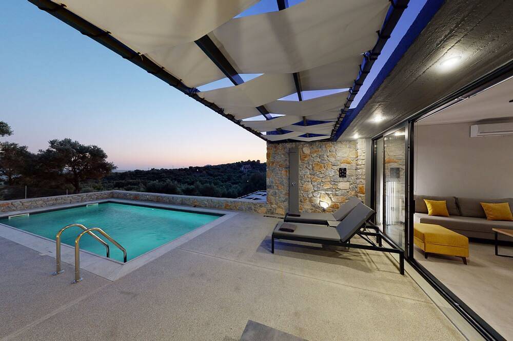 Daelia Villas Ii of 3 Luxury Villas, private pool, in an enclosed olive grove in Lesbos