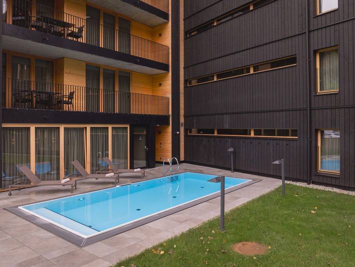 Ferienwohnung für 4 Personen, mit Sauna und Garten sowie Balkon