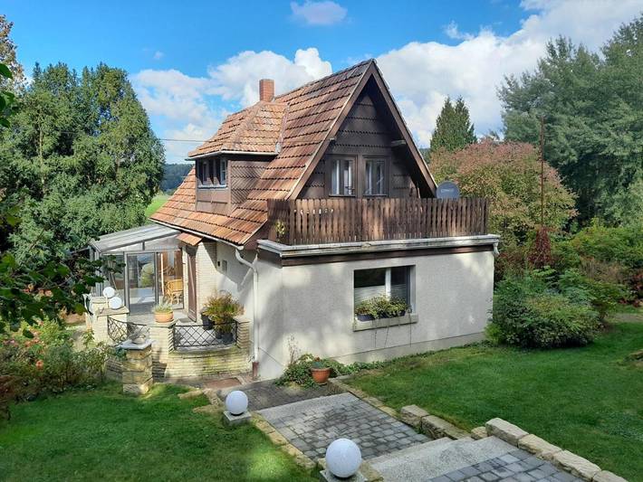 Ferienhaus für 4 Personen, mit Garten und Balkon sowie Ausblick in Gohrisch