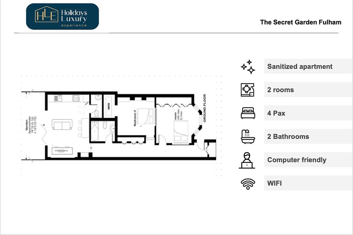 Entire apartment, The Secret Garden Fulham in Hammersmith and Fulham, London