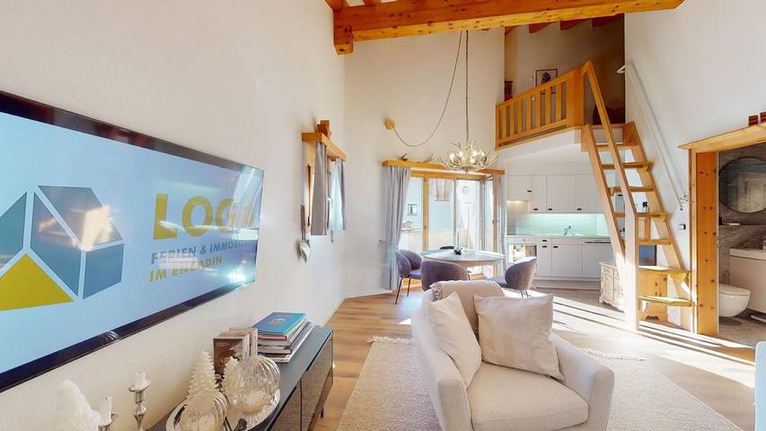 Ferienwohnung für 4 Personen, mit Balkon und Ausblick in Sils im Engadin/Segl - 3