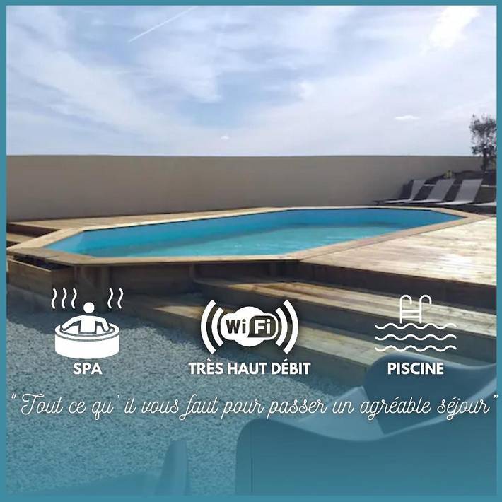 Maison de vacances pour 15 personnes, avec vue et piscine ainsi que jardin et bassin pour enfant, animaux acceptés