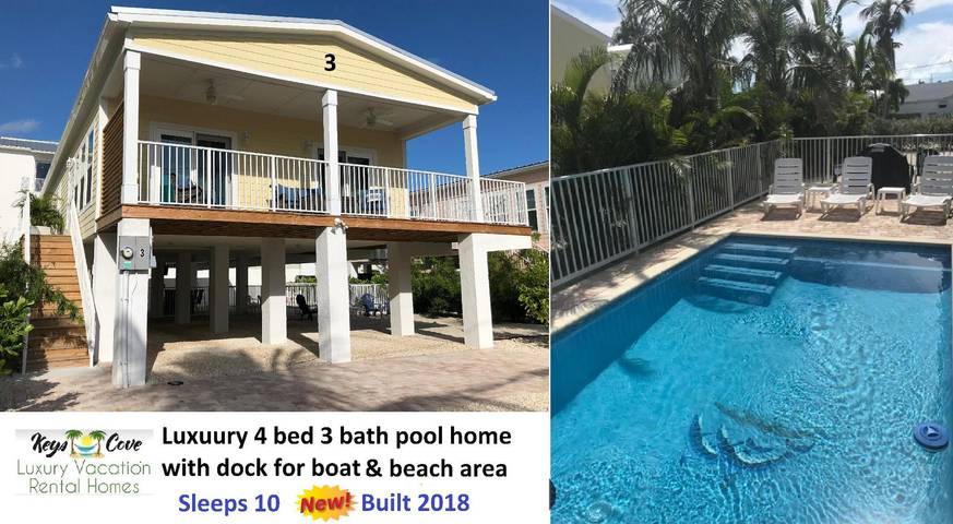 Vacation rental for 10 people, with yard and balcony as well as pool in Marathon
