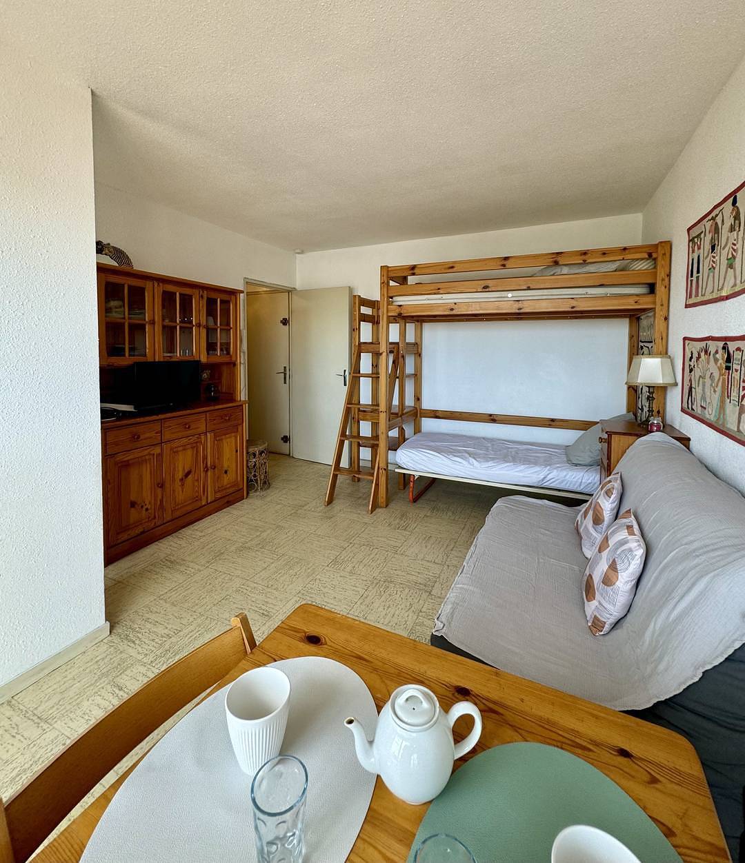 Studio entier, Agréable studio vue sur mer et le port 2Ppech31 in Le Barcarès, Côte d'Améthyste