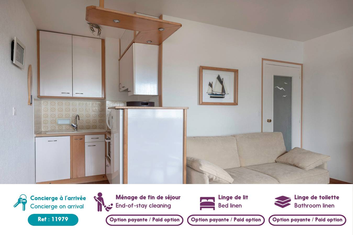 Ganze Wohnung, Ferienwohnung für 2 Personen in La Baule-Escoublac, Côte d'Amour