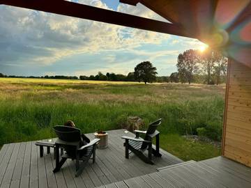 Ferienhaus für 2 Personen, mit Ausblick und Terrasse sowie Garten, mit Haustier in der Lüneburger Heide