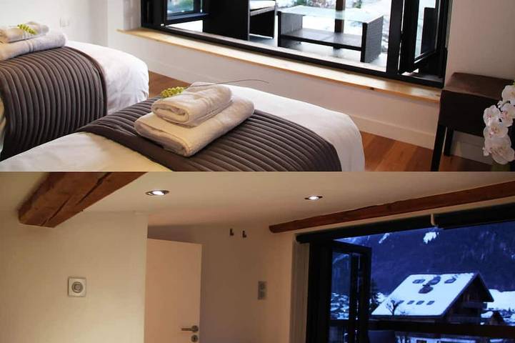 Moderno chalet situato in posizione centrale, wifi, vasca idromassaggio e fuoco a legna -40% di sconto! vedere le note in Morzine, Les Portes du Soleil