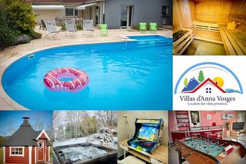 Cottage pour 12 personnes, avec sauna ainsi que jardin et jacuzzi à Laval-sur-Vologne