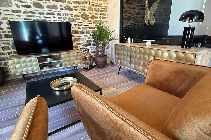 Villa pour 2 personnes, avec terrasse ainsi que jardin et jacuzzi en Normandie