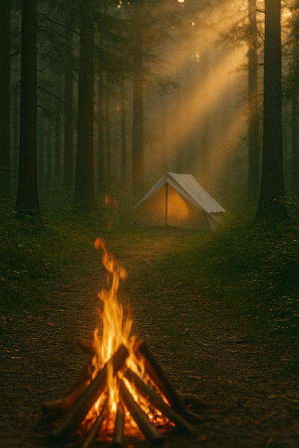 Camping pour 8 personnes, avec terrasse