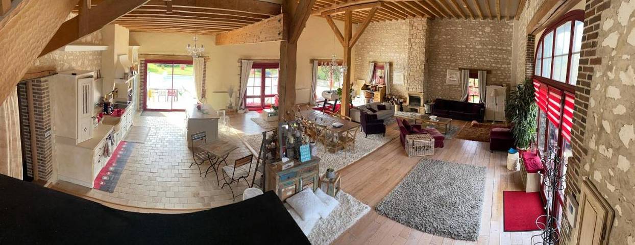 Location de vacances pour 11 personnes, avec vue ainsi que jardin et piscine à Turny - 3