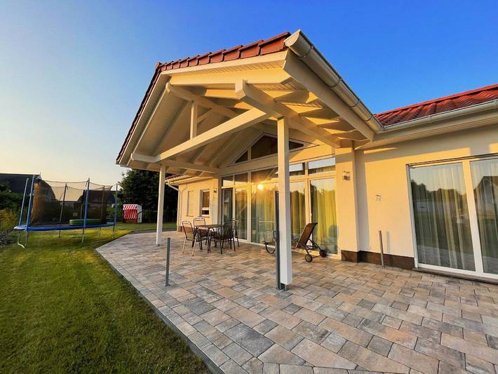 Ferienhaus für 4 Personen, mit Terrasse und Garten sowie Ausblick in Vaschvitz