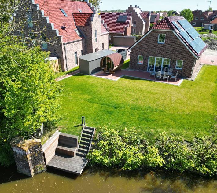 Ferienhaus für 7 Personen, mit Garten und Sauna sowie Ausblick in Eilsum