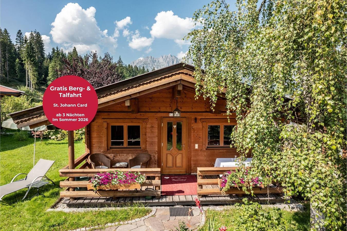 Chalet / Apartment Deluxe im Gartenhotel Rosenhof bei Kitzbühel in Oberndorf in Tirol, Kaisergebirge