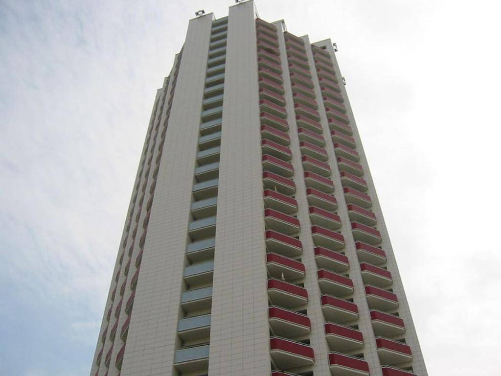 "Universität" in the Wintergartenhochhaus building in Leipzig Mitte, Leipzig