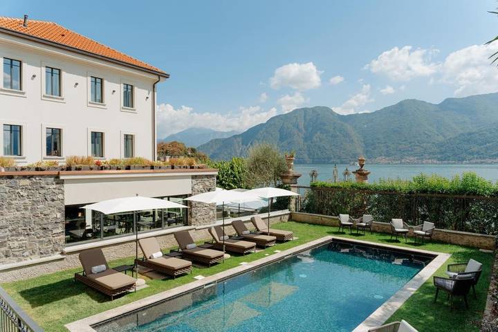 Hotel für 3 Personen, mit Balkon und Terrasse sowie Garten und Pool in Sala Comacina