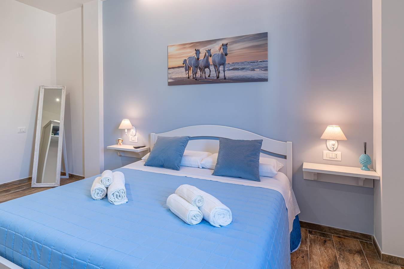 Habitación 'Beb Della Stazione - Azul' con terraza compartida, Wi-Fi y aire acondicionado in Pachino, Provincia de Siracusa